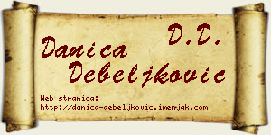 Danica Debeljković vizit kartica